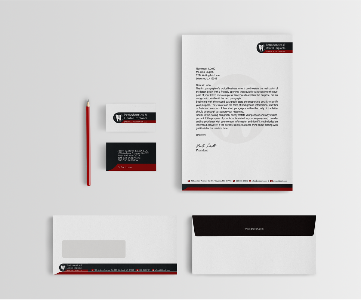 Stationery Design by Sarah Mathews for Jason A. Boch, DMD LLC | Design #2084446