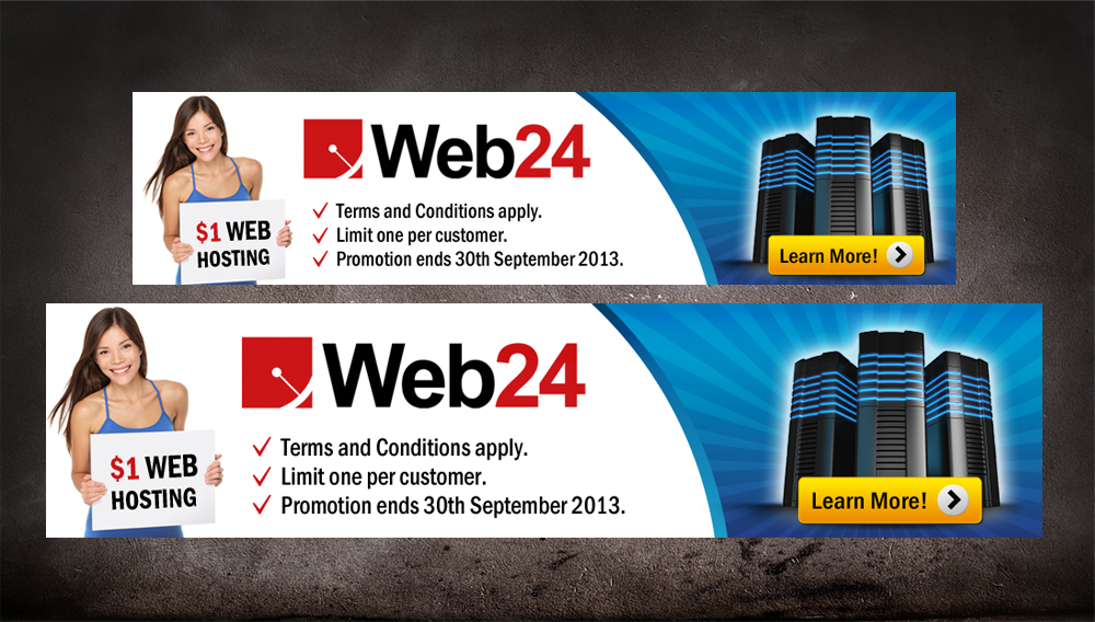 Banner Ad Design by MeMe Botrous for Web24 Group Pty Ltd | Design #2013721