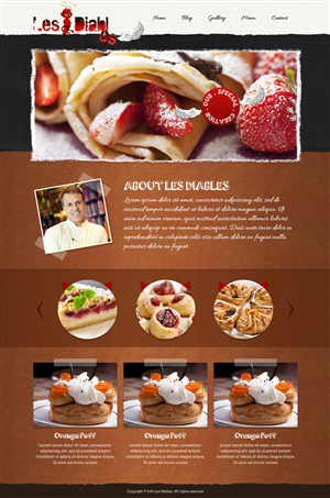 Restaurant Site Design (Not html) | Web Design by Lauren