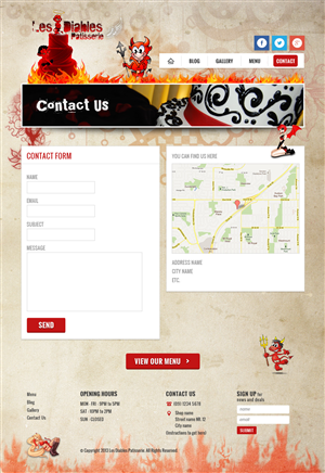 Restaurant Site Design (Not html) | Web Design by Alex D