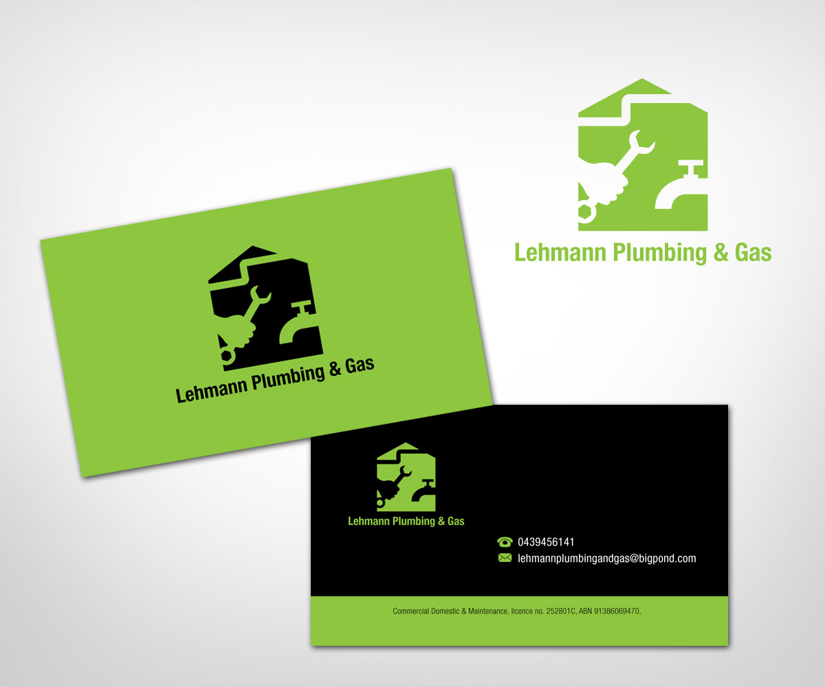 Business Card Design by Khoo for Lehmann Plumbing and Gas | Design #2014695