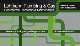 Business Card Design by Brock Lee for Lehmann Plumbing and Gas | Design: #2013399