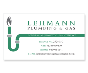 Business Card Design by DG | Graphic Design for Lehmann Plumbing and Gas | Design: #2021456
