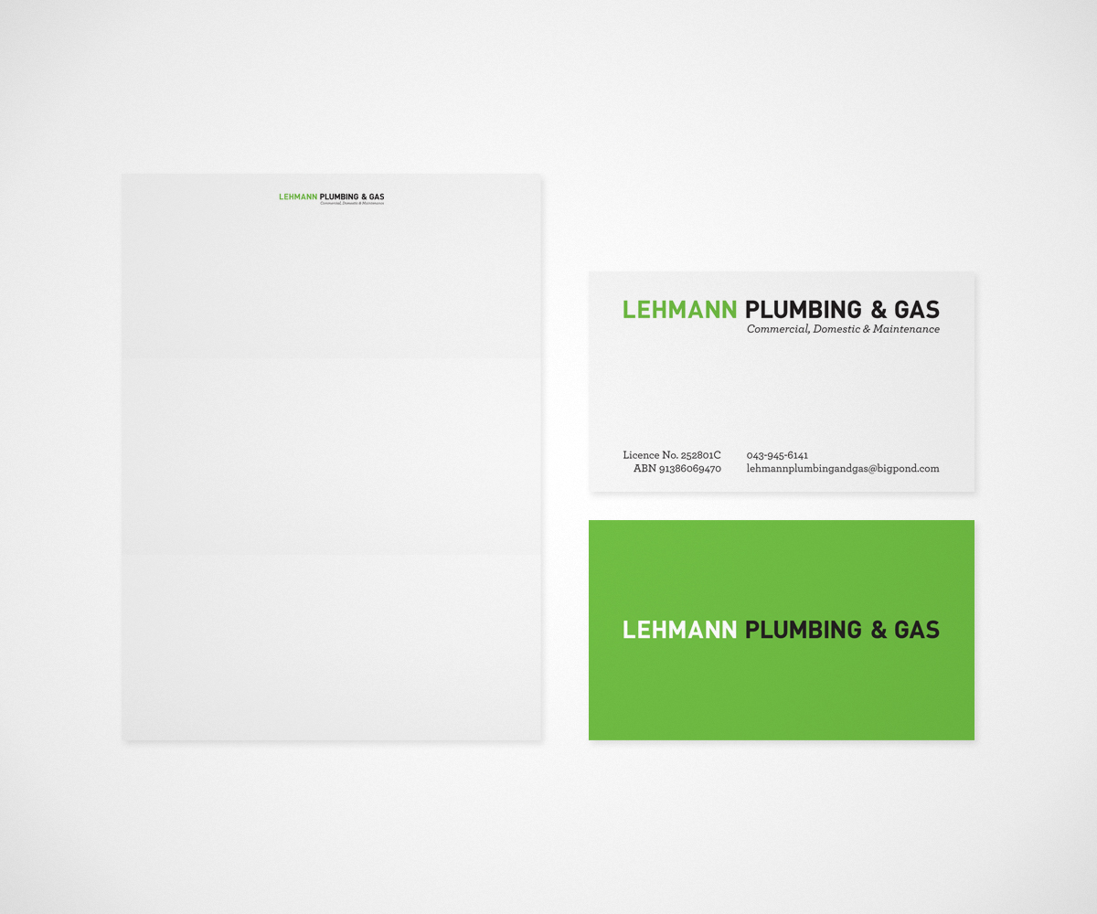 Business Card Design by ••• for Lehmann Plumbing and Gas | Design #2015002