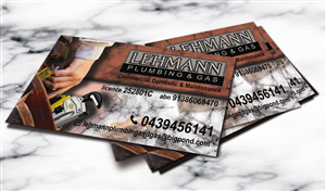 Business Card Design by Fitzi610 for Lehmann Plumbing and Gas | Design: #2036384