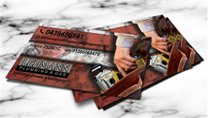 Business Card Design by Fitzi610 for Lehmann Plumbing and Gas | Design: #2036421