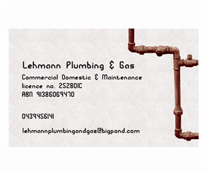 Business Card Design by Andrea Kis for Lehmann Plumbing and Gas | Design: #2026968