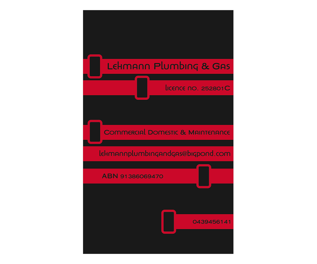 Business Card Design by Andrea Kis for Lehmann Plumbing and Gas | Design #2028251