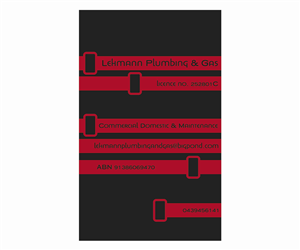 Business Card Design by Andrea Kis for Lehmann Plumbing and Gas | Design: #2028251