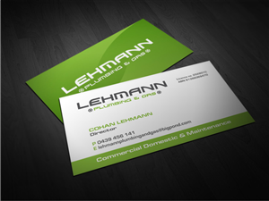 Business Card Design by Atvento Graphics for Lehmann Plumbing and Gas | Design: #2013601