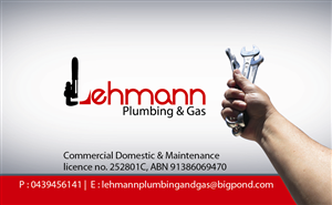 Business Card Design by Rflames for Lehmann Plumbing and Gas | Design: #2014815