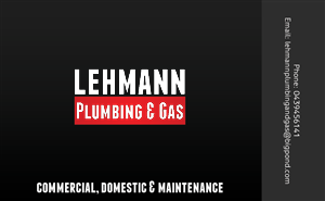 Diseño de Tarjeta de Presentación por Noxx para Lehmann Plumbing and Gas | Diseño #2014389