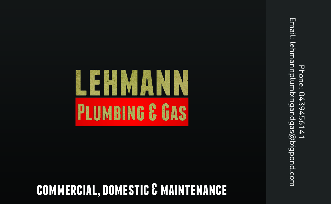 Business Card Design by Noxx for Lehmann Plumbing and Gas | Design #2014394