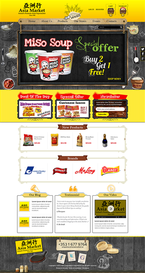 New Webpage for one of Ireland’s largest Asian Supermarket | Diseño Wordpress por Mayank Patel