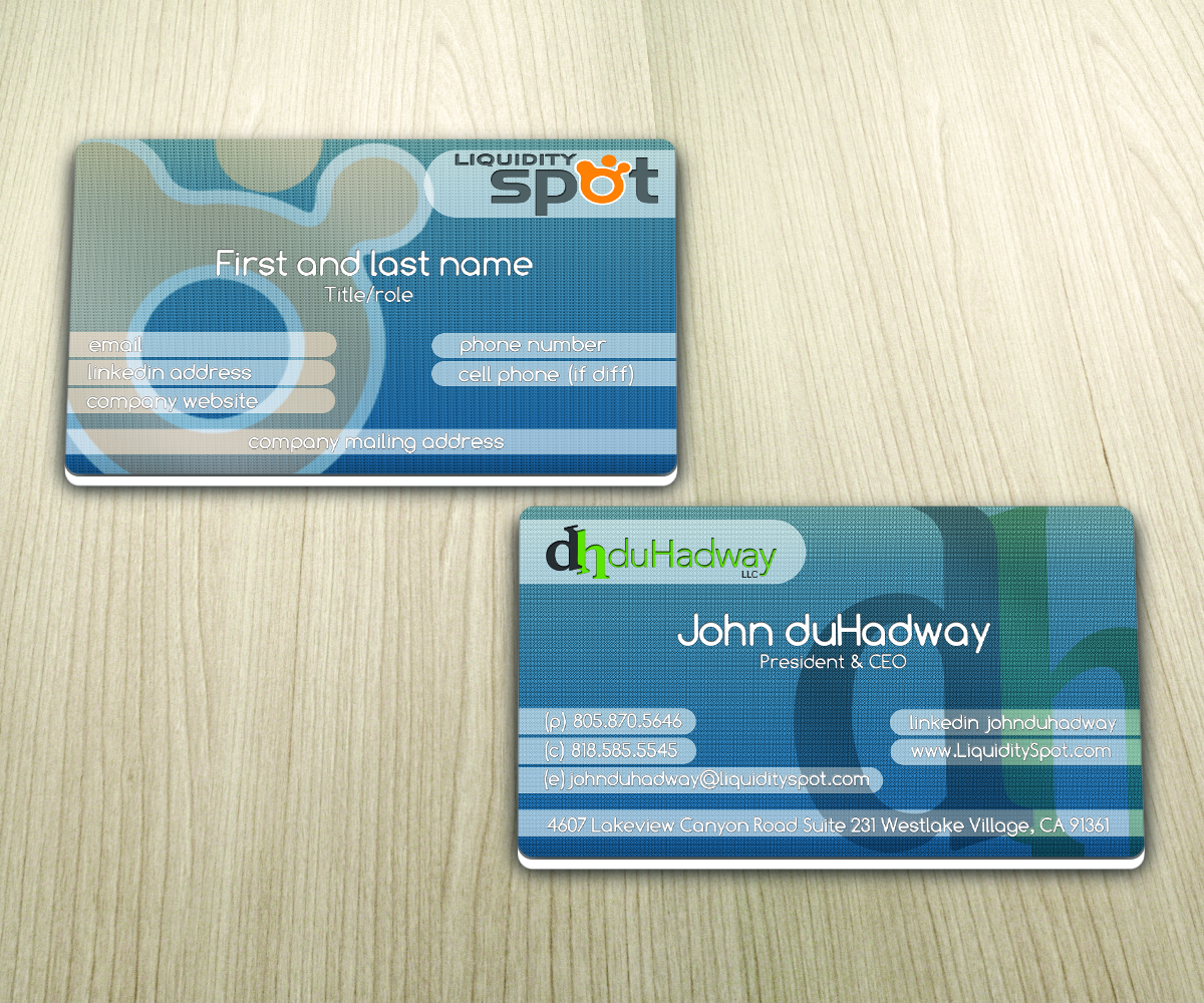 Diseño de Tarjeta de Presentación por shadowfoxx para duHadway LLC | Diseño #2029402