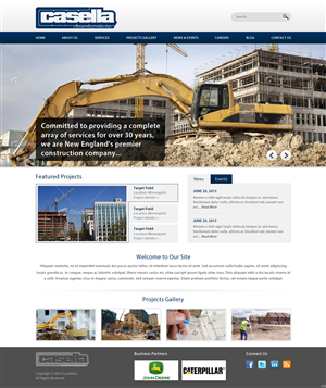Wordpress Design by pb for Casella Construction, Inc. | Design: #2020865