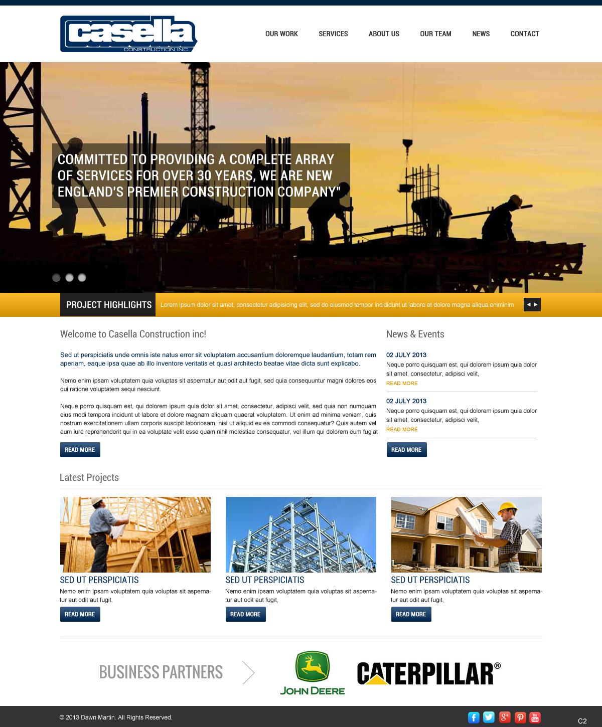 Design Wordpress par pb pour Casella Construction, Inc. | Design #2025962