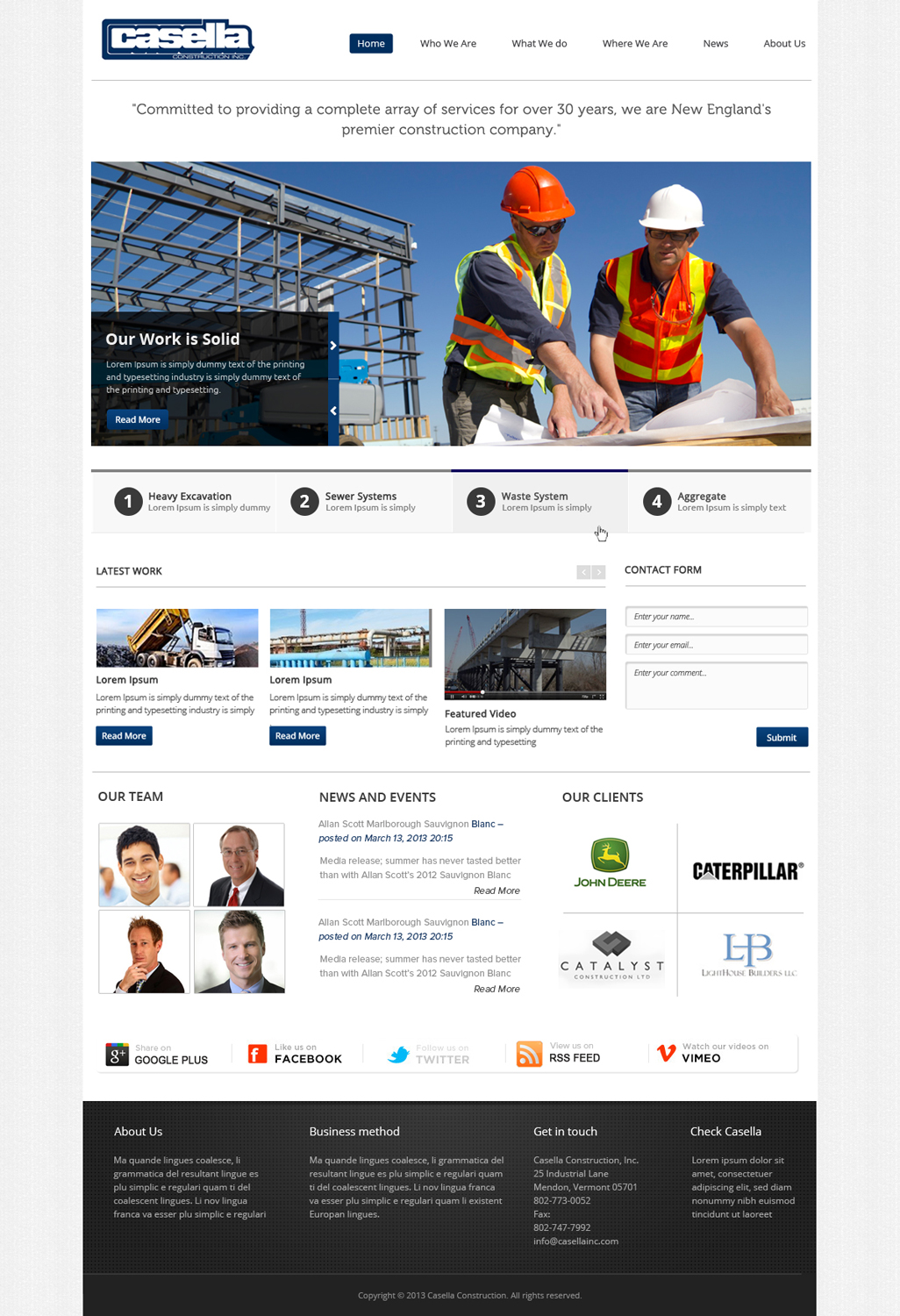 WordPress-Design von OM für Casella Construction, Inc. | Design #2051328