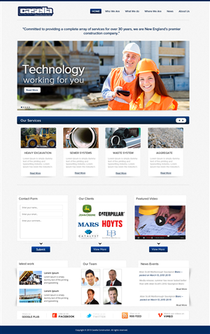 Wordpress Design by OM for Casella Construction, Inc. | Design: #2056530