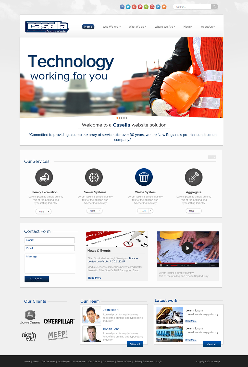 Design Wordpress par OM pour Casella Construction, Inc. | Design #2056534