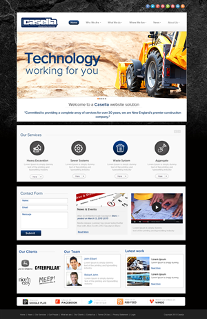Wordpress Design by OM for Casella Construction, Inc. | Design: #2056536