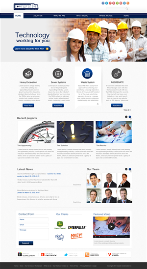 Wordpress Design by OM for Casella Construction, Inc. | Design: #2056540