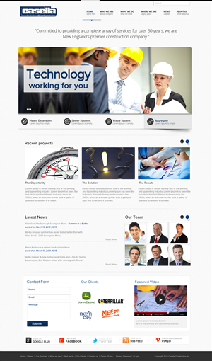 Wordpress Design by OM for Casella Construction, Inc. | Design: #2056545