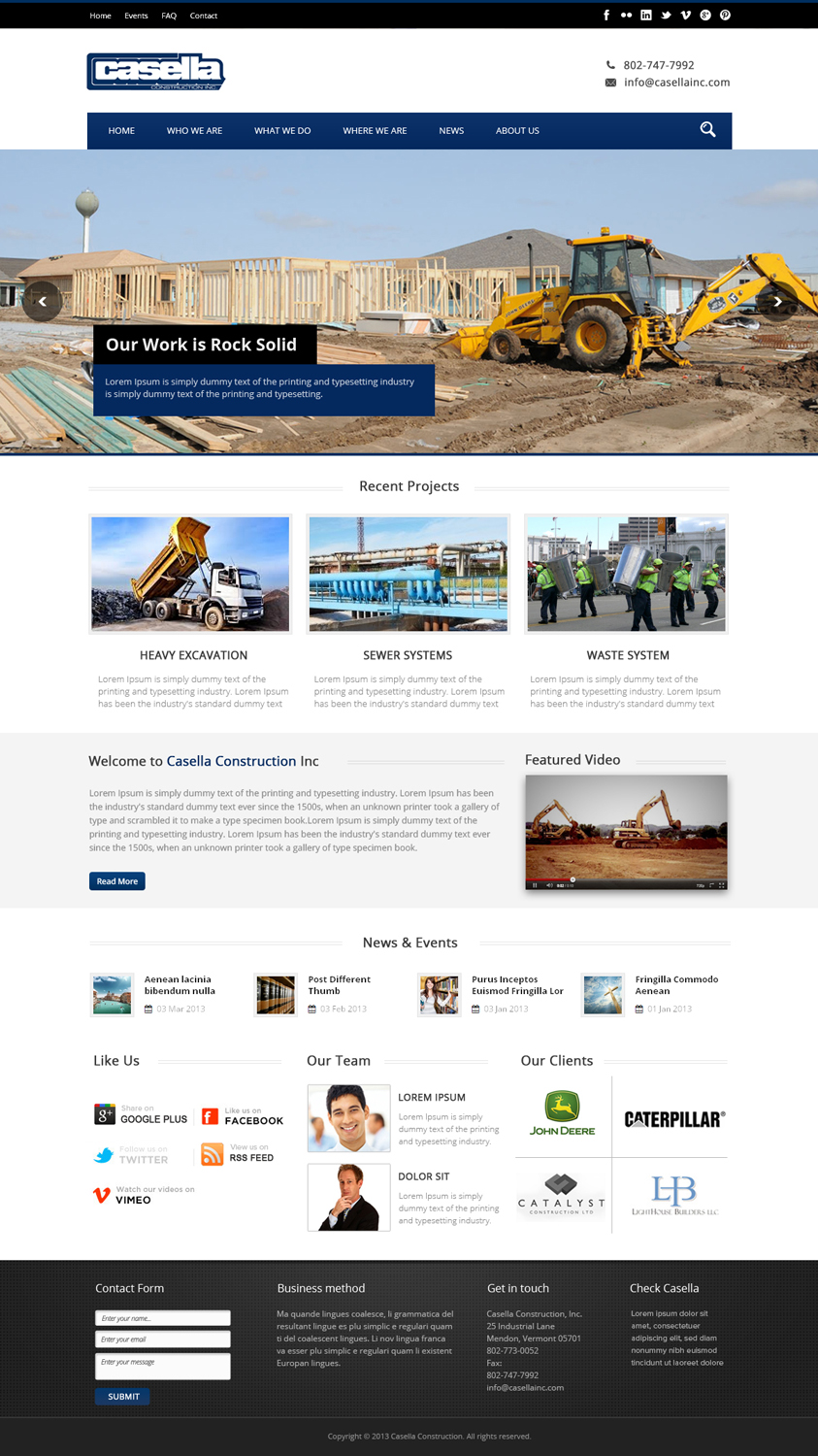 Design Wordpress par OM pour Casella Construction, Inc. | Design #2056550