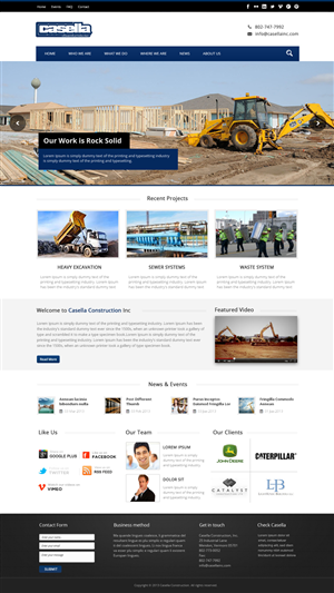 Wordpress Design by OM for Casella Construction, Inc. | Design: #2056550
