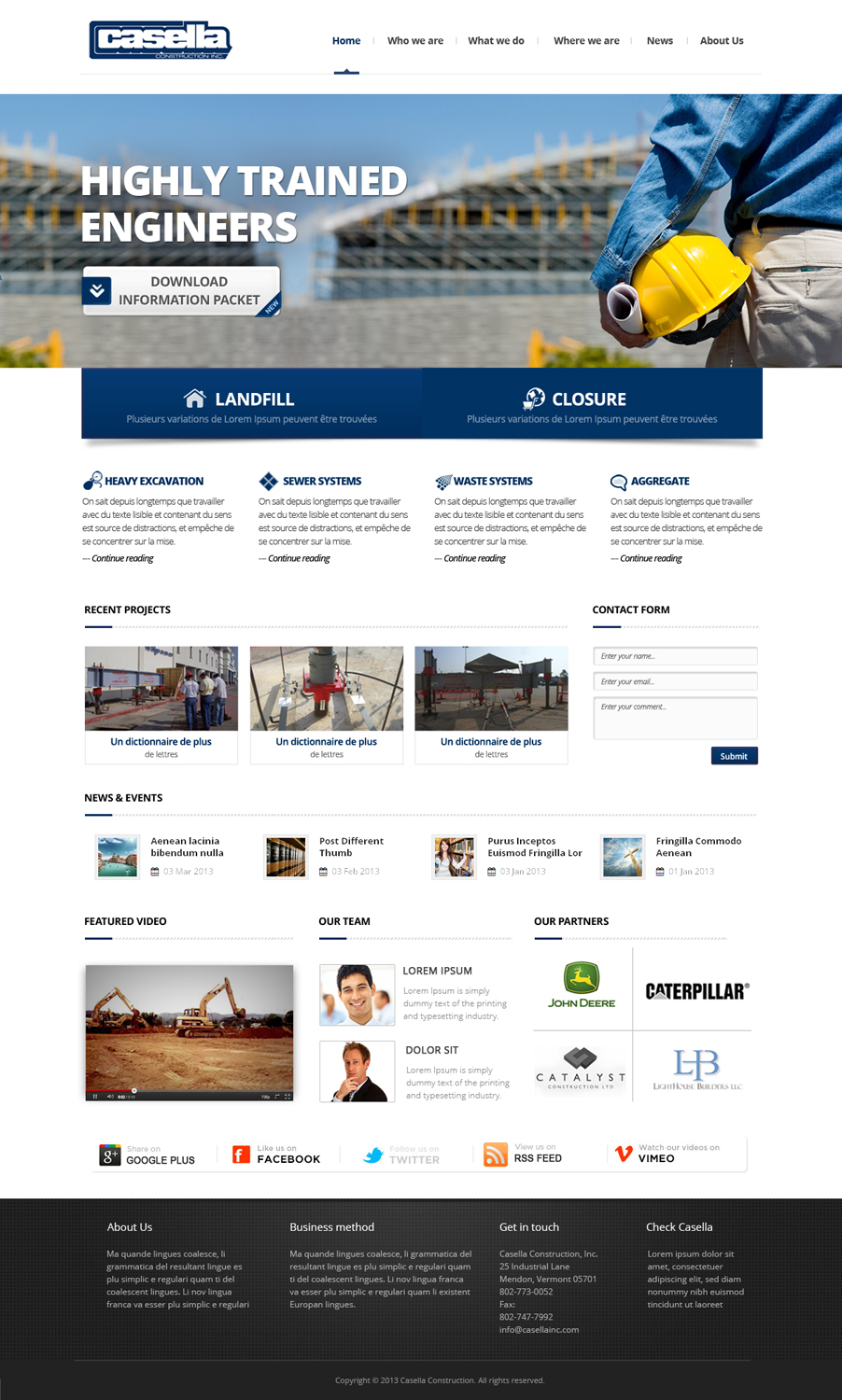 Diseño Wordpress por OM para Casella Construction, Inc. | Diseño #2056553