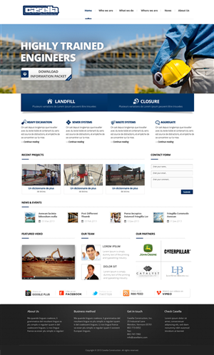Wordpress Design by OM for Casella Construction, Inc. | Design: #2056553
