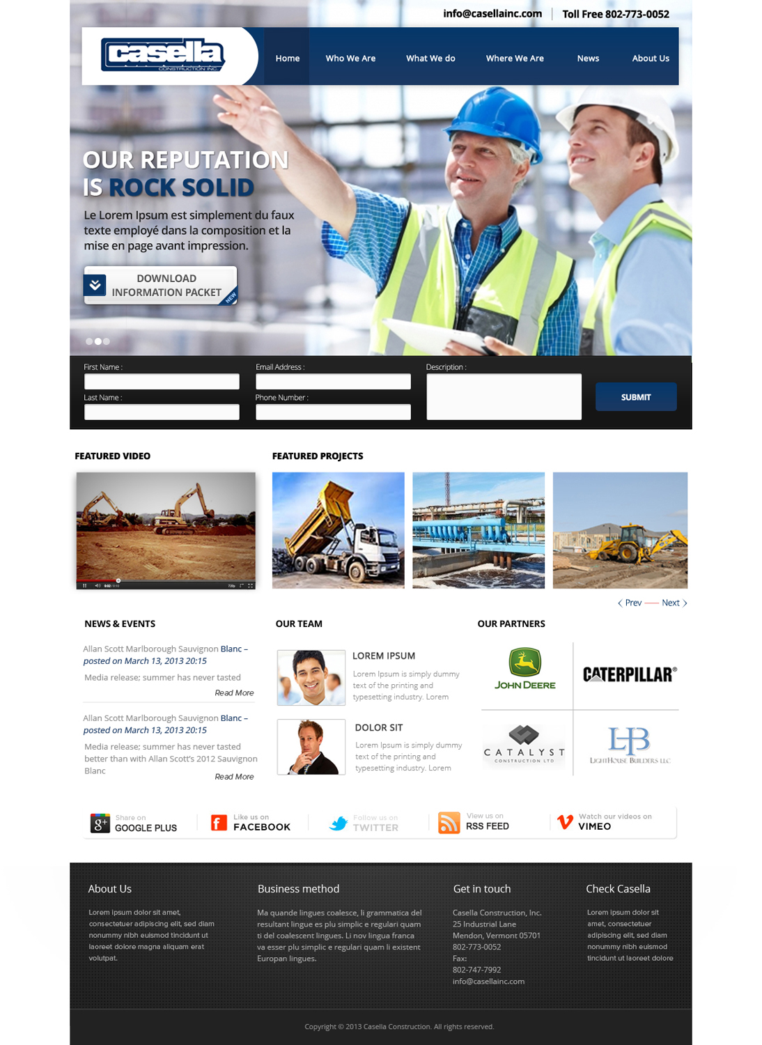Design Wordpress par OM pour Casella Construction, Inc. | Design #2056560
