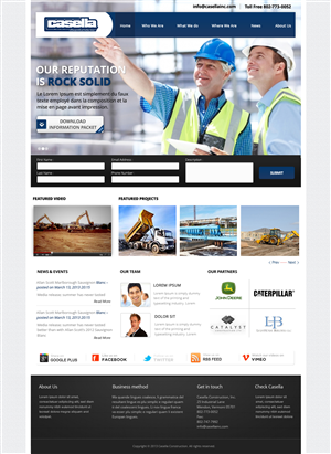 Wordpress Design by OM for Casella Construction, Inc. | Design: #2056562