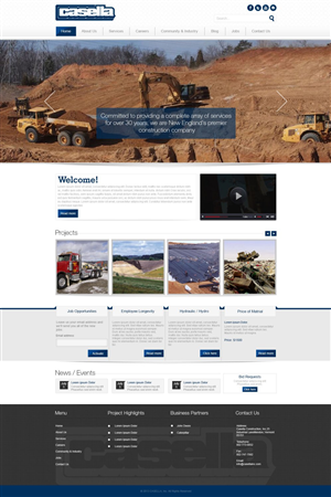 Wordpress Design by TechWise for Casella Construction, Inc. | Design: #2047629