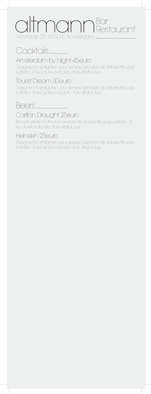Menu Design by Brendan