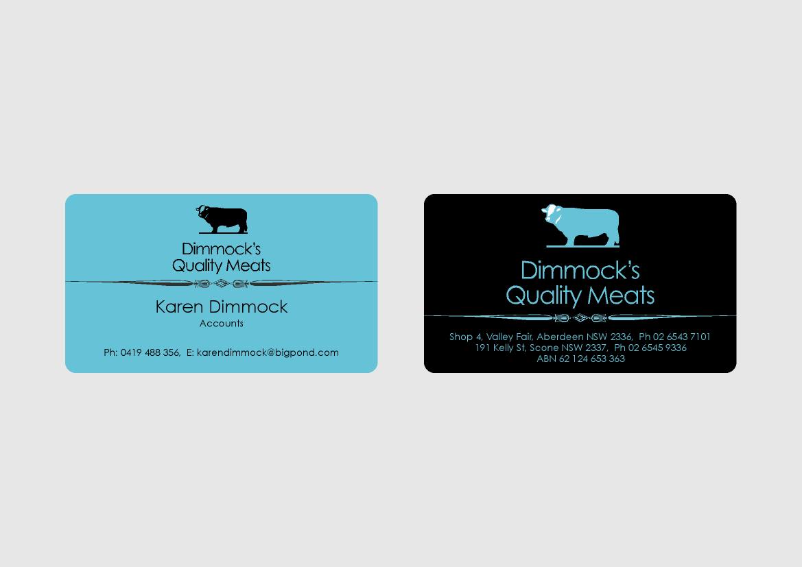Design de Carte de Visite par cakalie pour Dimmock's Quality Meats | Design #2108363