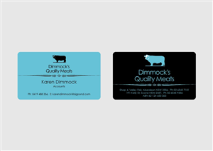 Business Card Design by cakalie for Dimmock's Quality Meats | Design #2108363
