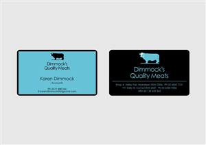 Business Card Design by cakalie for Dimmock's Quality Meats | Design: #2108369