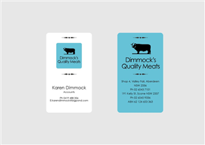 Business Card Design by cakalie for Dimmock's Quality Meats | Design: #2108491