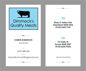 Dimmock's Quality Meats  | Business Card Design by foo