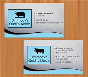 Business Card Design by Sbss for Dimmock's Quality Meats | Design: #2149055