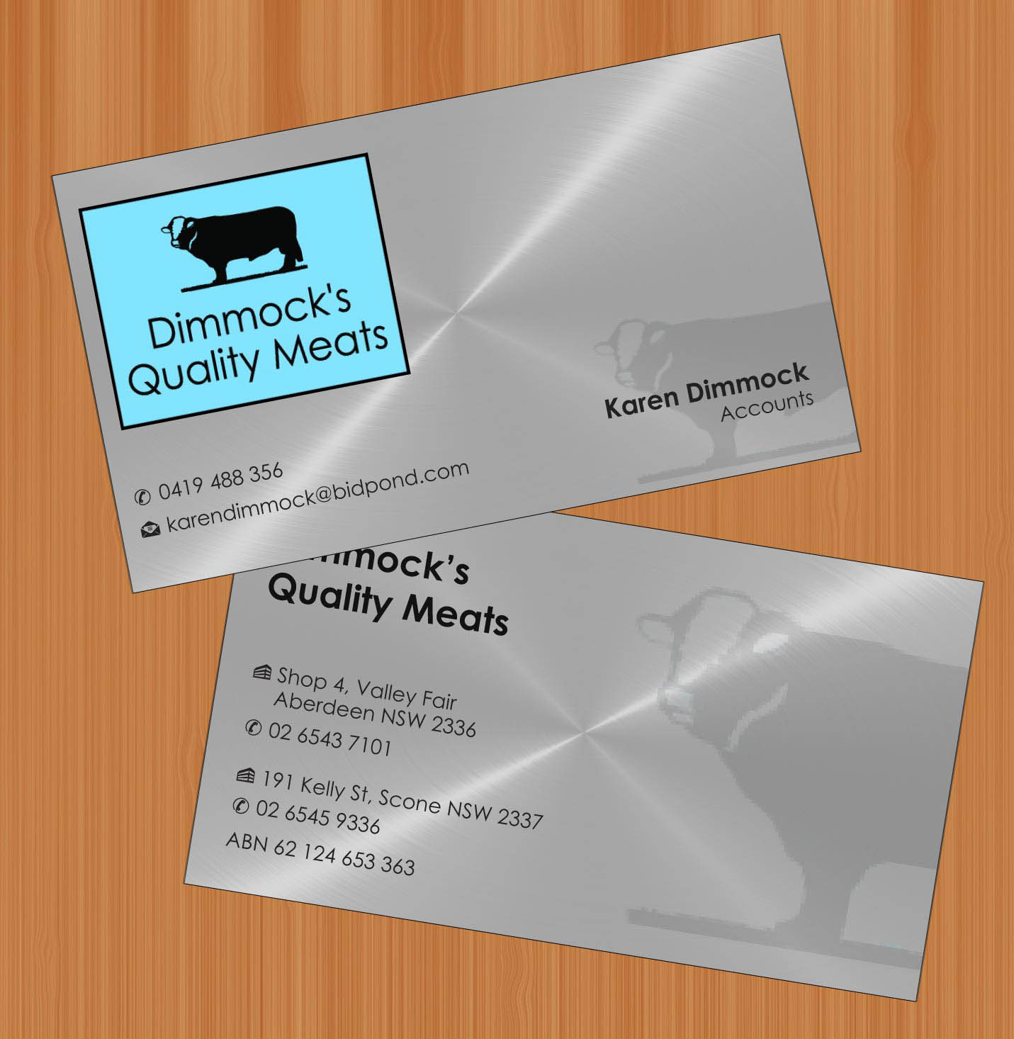 Business Card Design by Sbss for Dimmock's Quality Meats | Design #2149062
