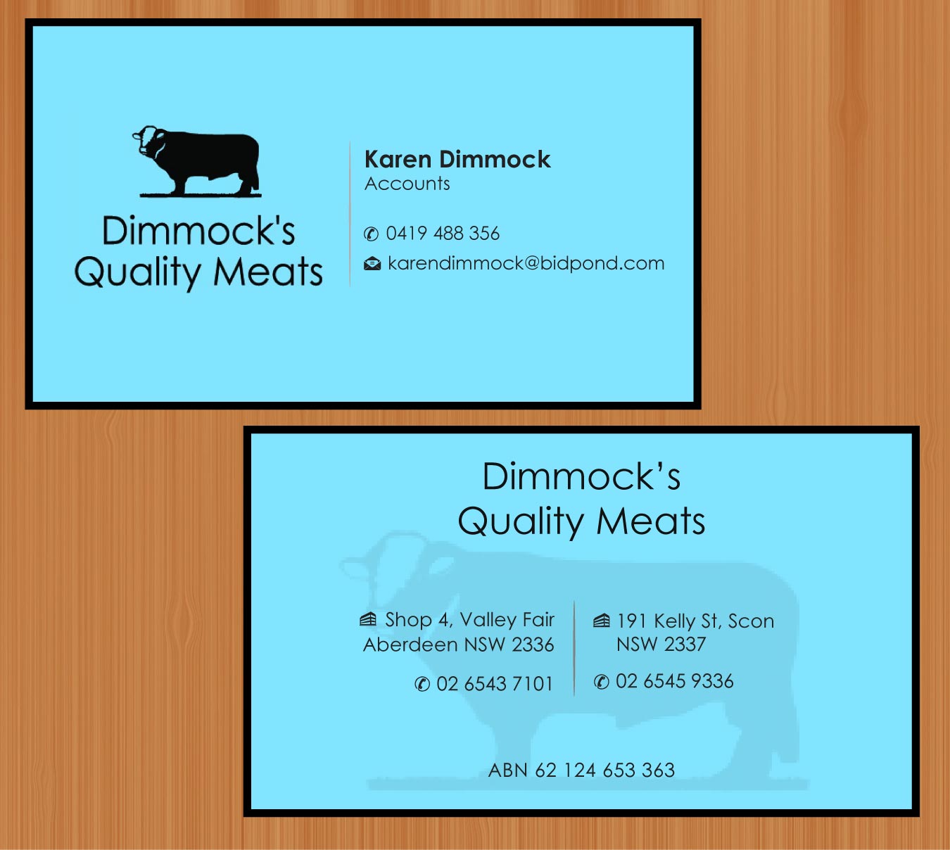 Business Card Design by Sbss for Dimmock's Quality Meats | Design #2149069
