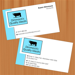 Business Card Design by Sbss for Dimmock's Quality Meats | Design: #2149078