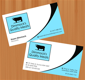 Diseño de Tarjeta de Presentación por Sbss para Dimmock's Quality Meats | Diseño: #2149089