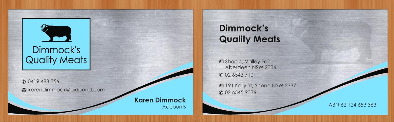 Business Card Design by Sbss for Dimmock's Quality Meats | Design #2149097