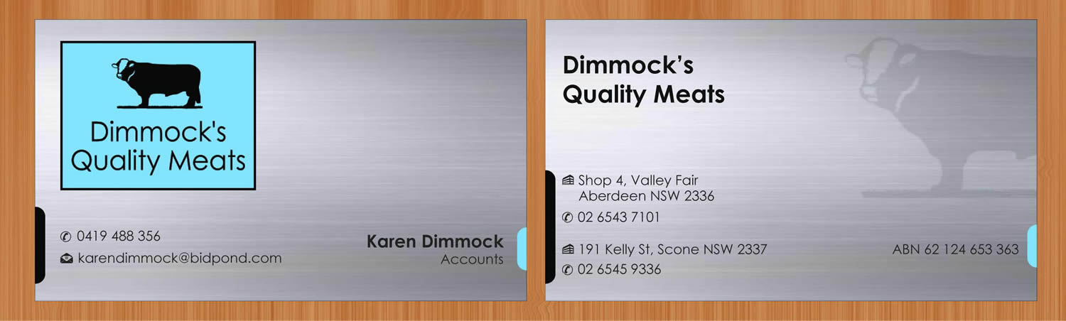 Business Card Design by Sbss for Dimmock's Quality Meats | Design #2149105
