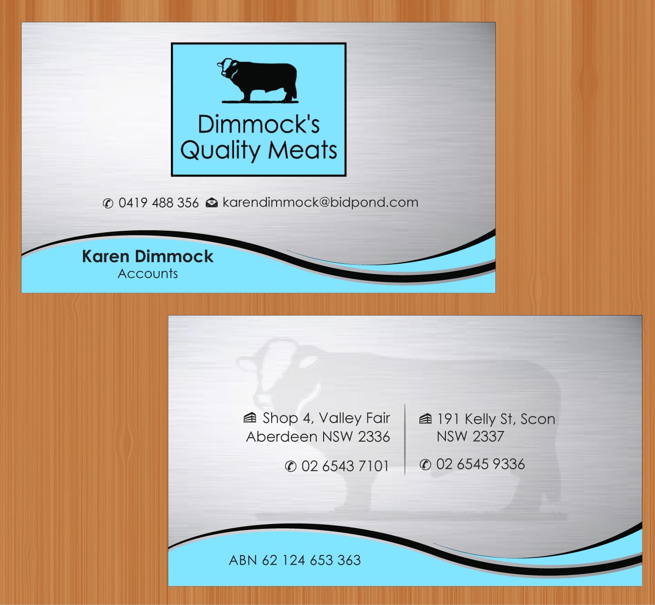 Business Card Design by Sbss for Dimmock's Quality Meats | Design #2149128