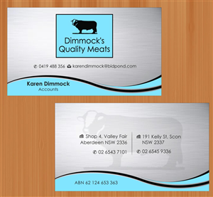 Diseño de Tarjeta de Presentación por Sbss para Dimmock's Quality Meats | Diseño: #2149128