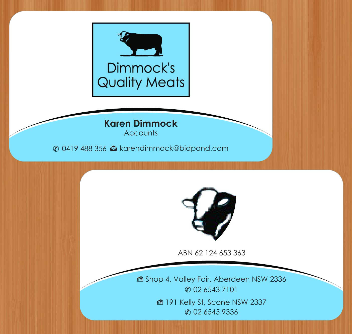 Diseño de Tarjeta de Presentación por Sbss para Dimmock's Quality Meats | Diseño #2149135